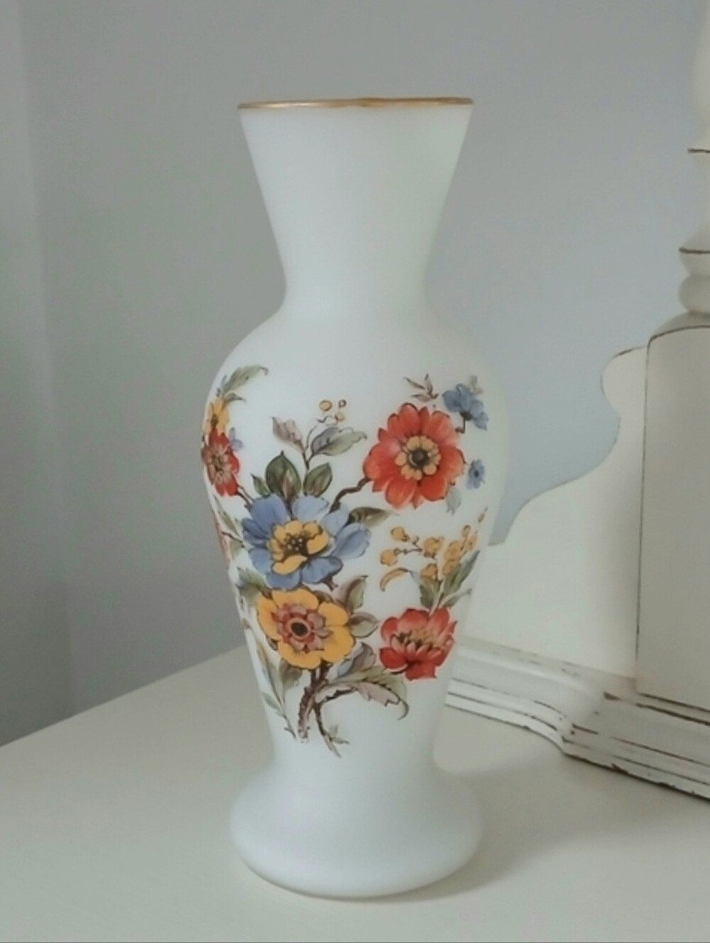 Vintage 1970s Murano Frosted Glass Vase